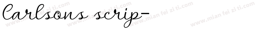 Carlsons scrip字体转换